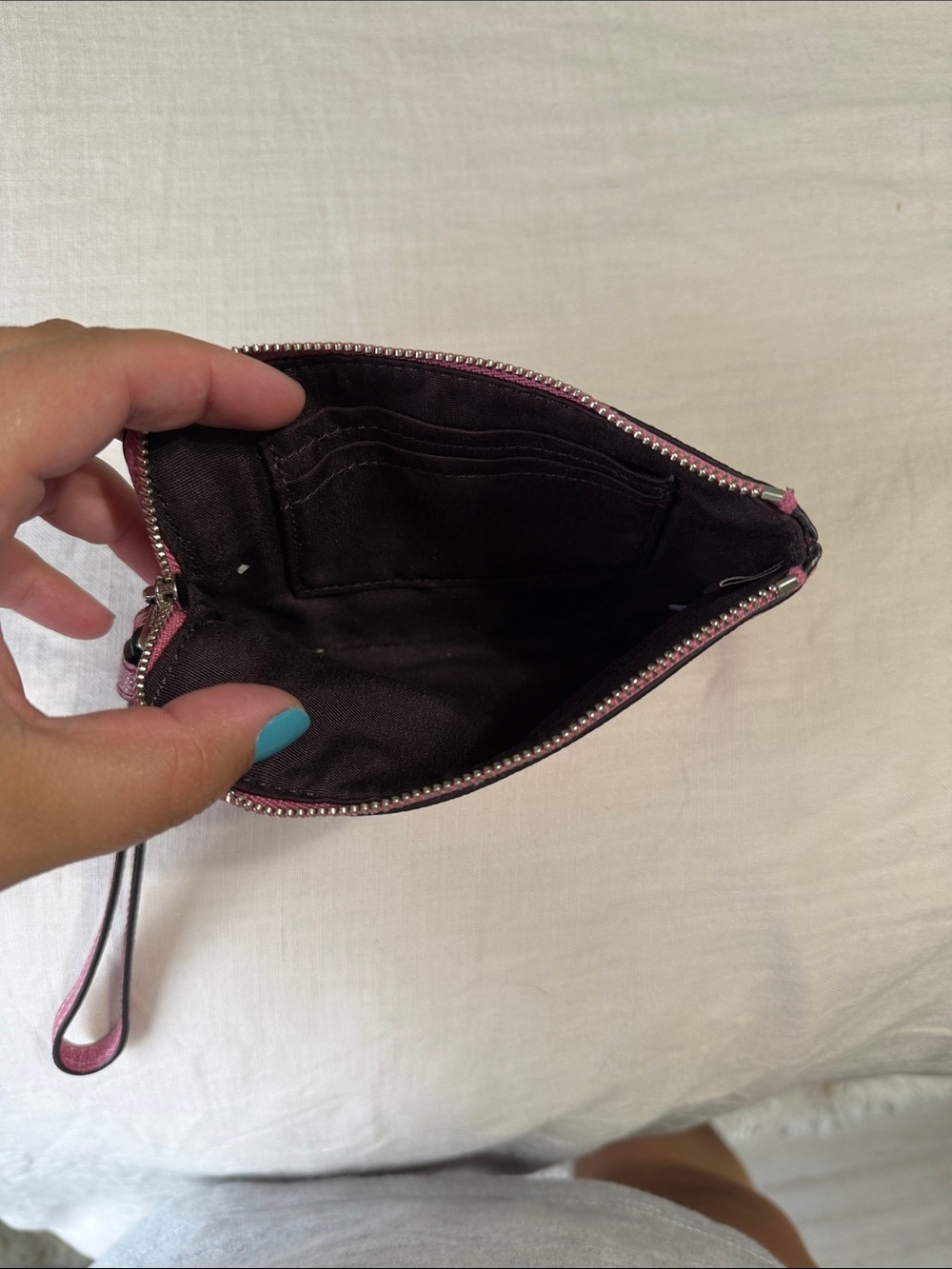 Coach Metallic Pink Wristlet Clutch - Picture 2 of 2